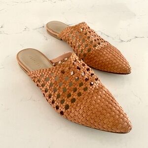 Freda Salvador Haley Woven Mules | Beige/Tan | Size 8